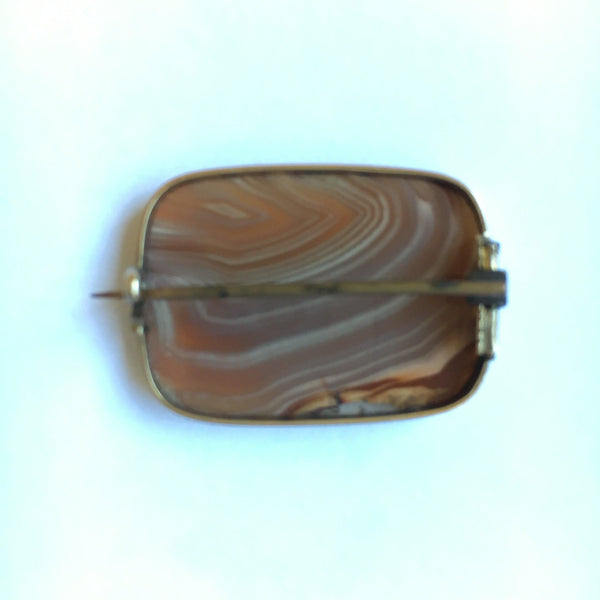 Vintage Online Jewellery | Antique Victorian Striped Agate Brooch