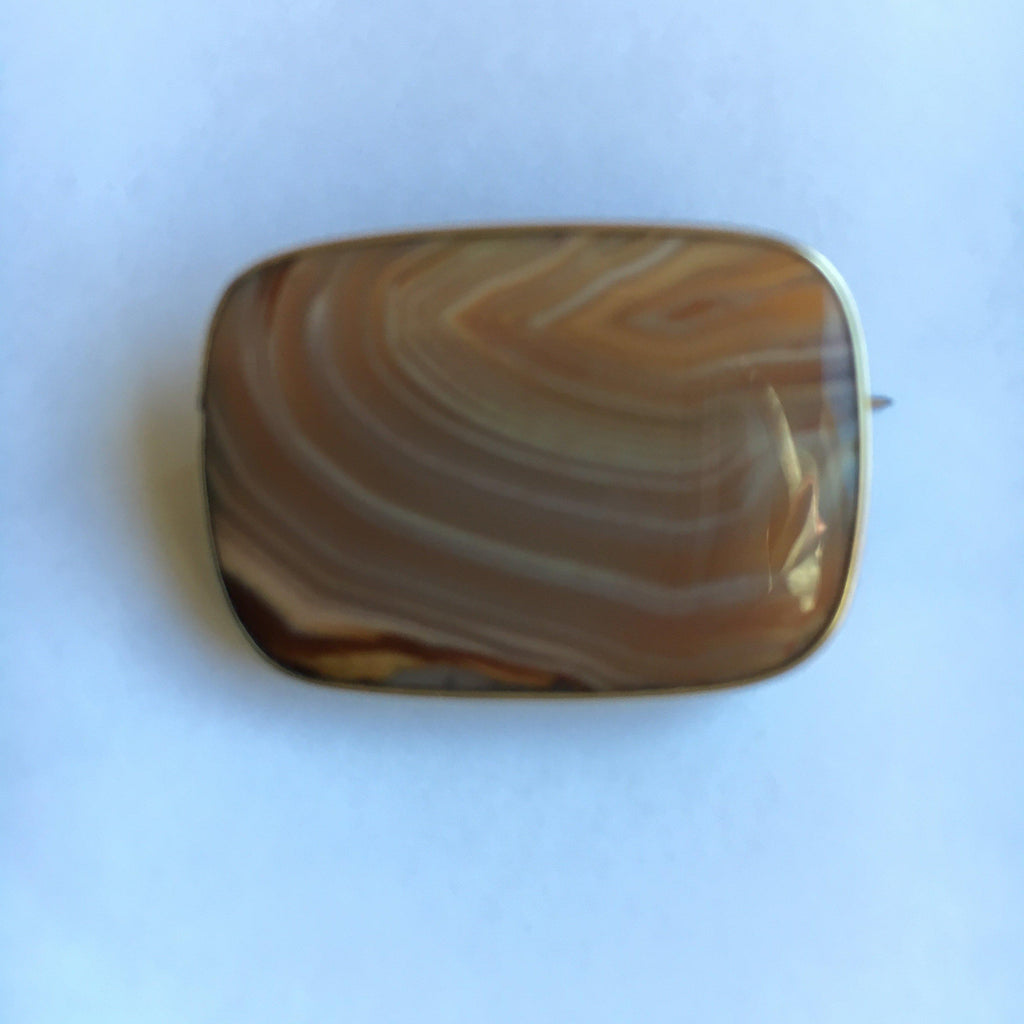 Vintage Online Jewellery | Antique Victorian Striped Agate Brooch
