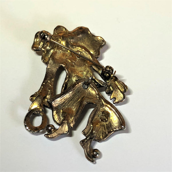 Articulated Vintage Clown Brooch-Vintageonline-Vintage Online