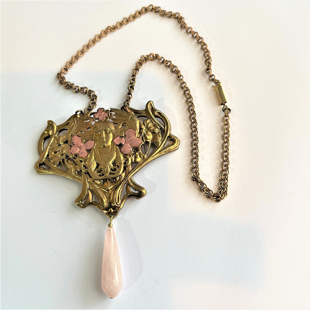 Arts Crafts Design Pendant Gold Plated Vintage Online