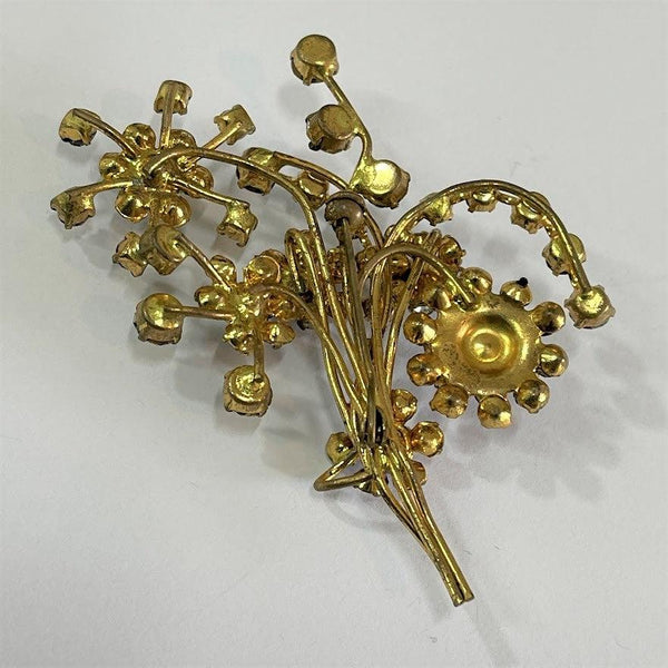 Authentic Vintage Rhinestone Spray Brooch-Vintageonline-Vintage Online