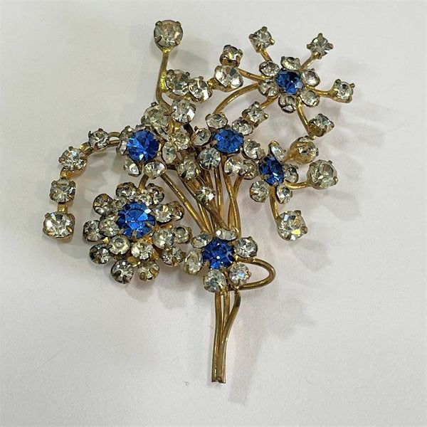 Authentic Vintage Rhinestone Spray Brooch-Vintageonline-Vintage Online