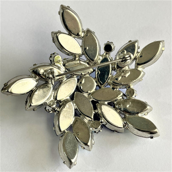 Blue Aurora Borealis Star Shaped Vintage Brooch-Vintageonline-Vintage Online