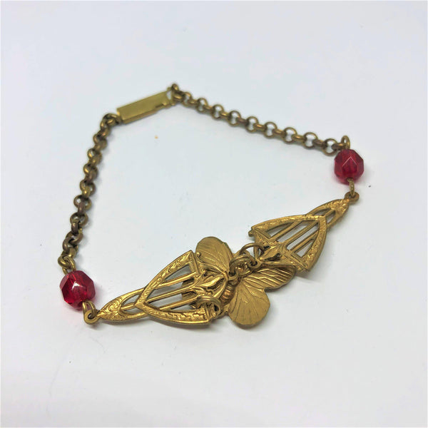 Butterfly Chain Bracelet-Vintageonline-Vintage Online