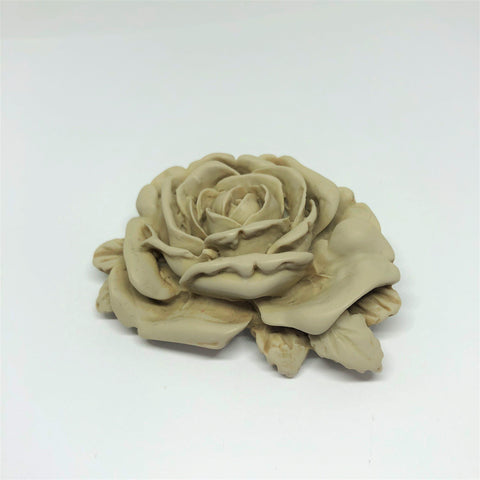 Carved Cabbage Rose Brooch Vintageonline