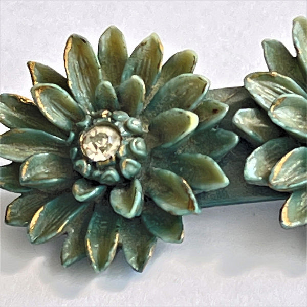 Celluloid Vintage Flower Head Brooch-Vintageonline-Vintage Online