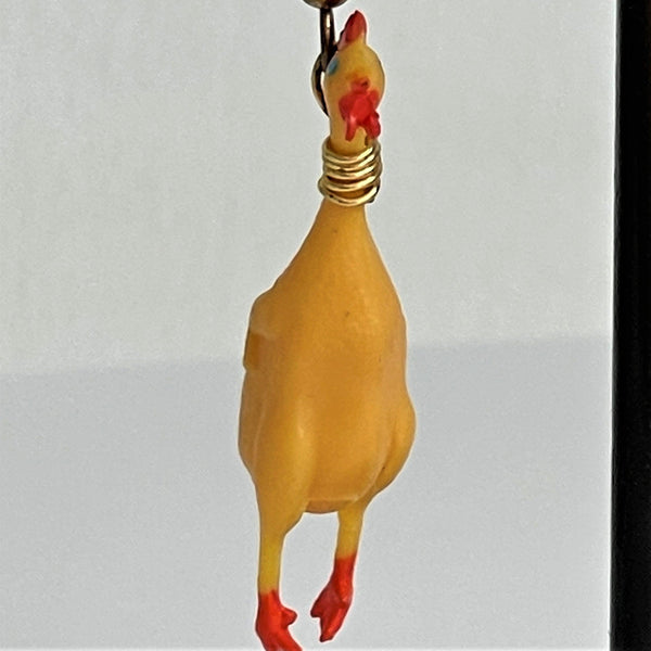 Chicken Earrings-Vintageonline-Vintage Online