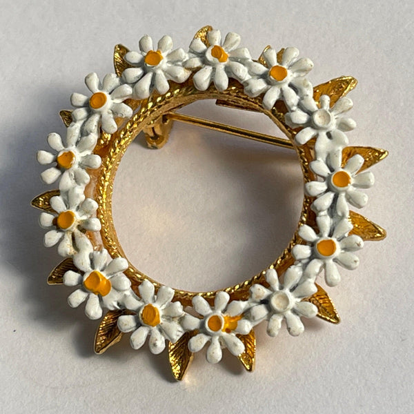 Circle of Daisies Brooch-Vintageonline-Vintage Online