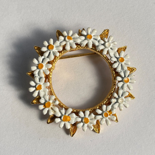 Circle of Daisies Brooch-Vintageonline-Vintage Online