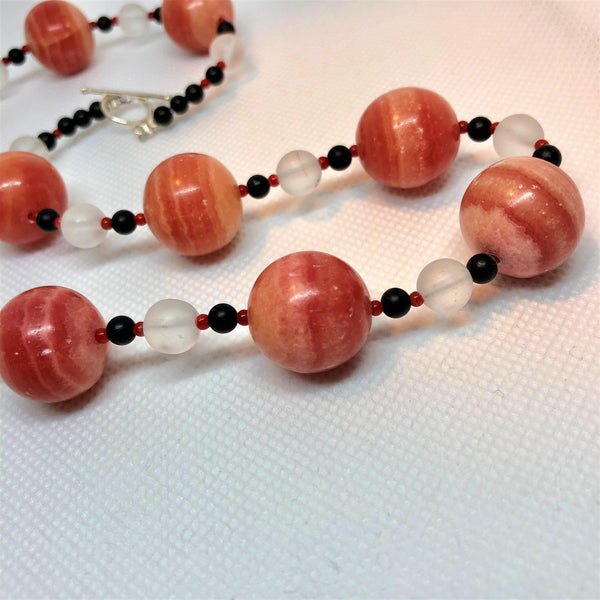 Contemporary Stone Bead Necklace-Vintage Online-Vintage Online