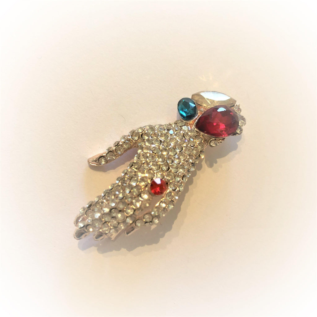 Crystal Hand Brooch Vintageonline