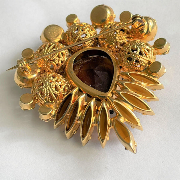 Rhinestone Vintage Brooch-Vintageonline-Vintage Online