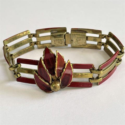 Deco Enamelled Bracelet-Vintageonline-Vintage Online