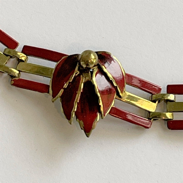 Deco Enamelled Bracelet-Vintageonline-Vintage Online