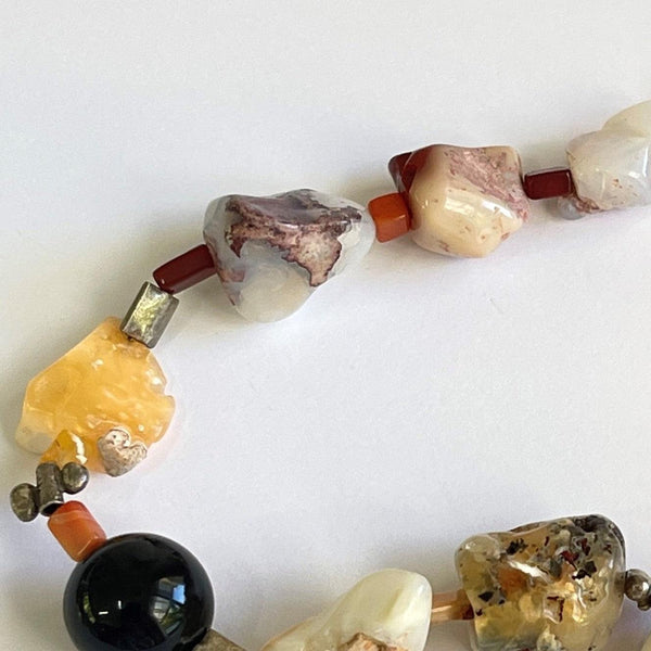 Designer Gem Stone Necklace-Vintageonline-Vintage Online