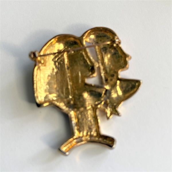 Egyptian Lady Head Brooch-Vintageonline-Vintage Online
