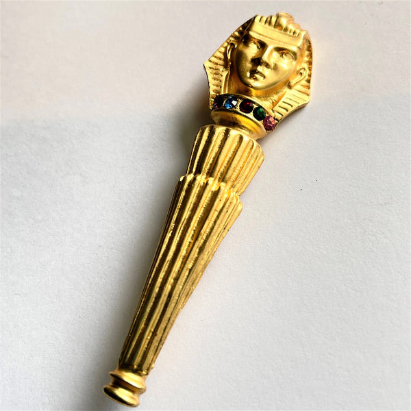 Egyptian Revival Brooch 1980's-Vintageonline-Vintage Online