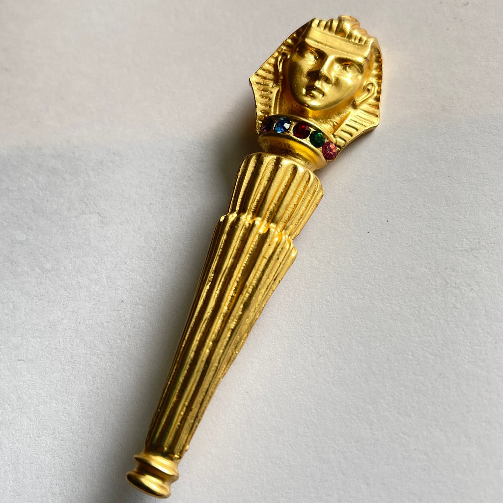 Egyptian Revival Brooch 1980's-Vintageonline-Vintage Online