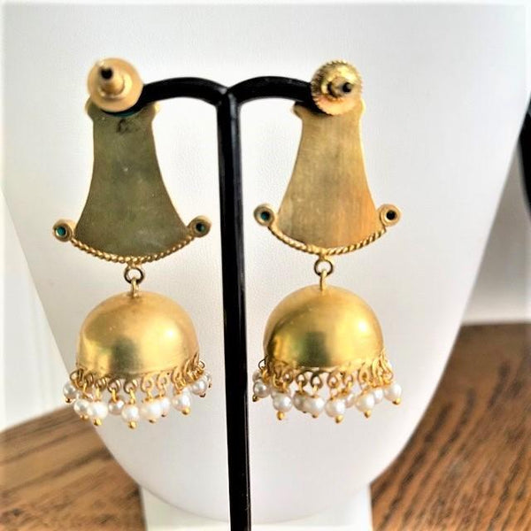 Ethnic Bell Drop Earrings-Vintageonline-Vintage Online
