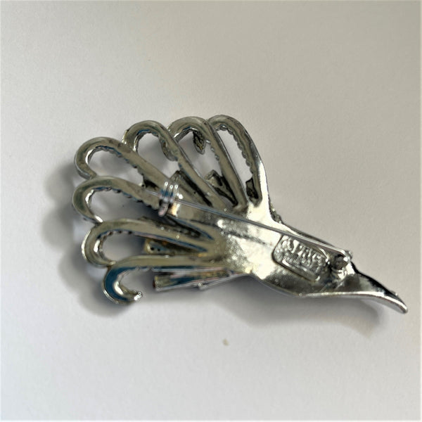 Fantasy Bird Vintage Rhinestone Brooch-Vintageonline-Vintage Online