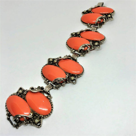 Faux Coral 70's Chunky Bracelet Vintageonline