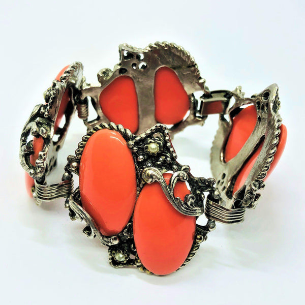 Faux Coral 70's Vintage Bracelet-Vintage Online-Vintage Online