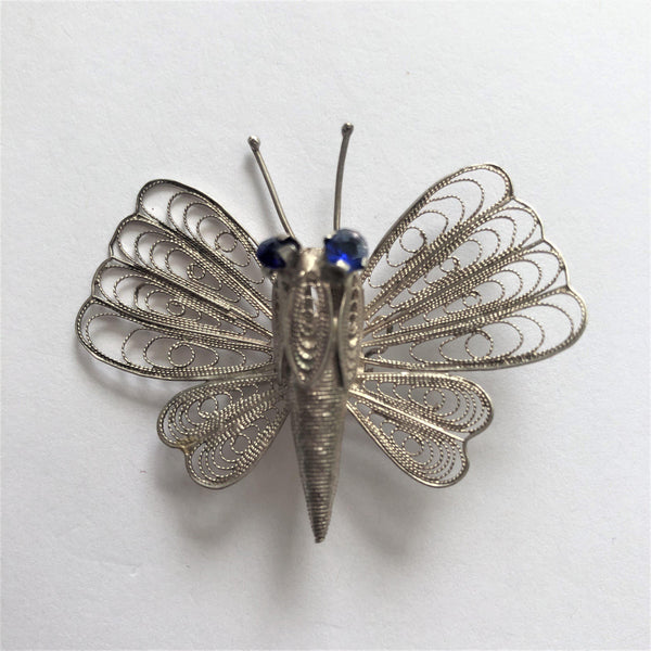 Vintage Filigree 40's Butterfly Brooch Vintageonline