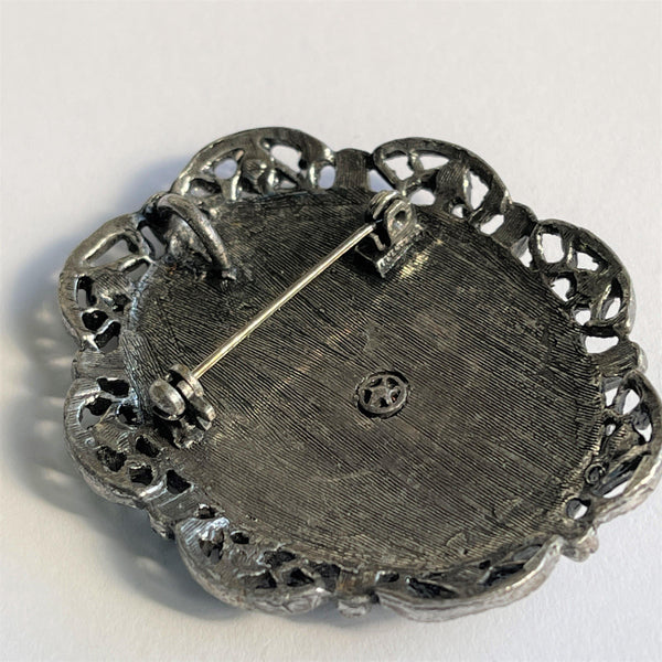 Floral 60's Vintage Pendant Brooch-Vintageonline-Vintage Online