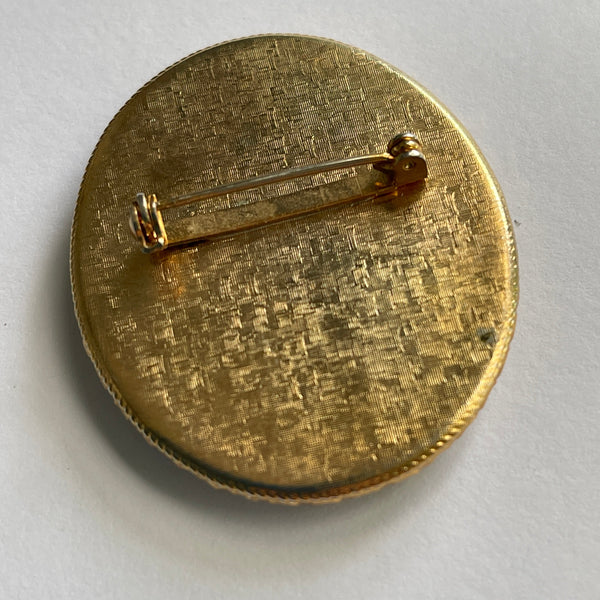 Floral Oval Vintage Brooch-Vintageonline-Vintage Online