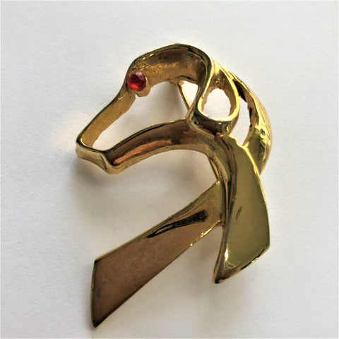 Dog Head Brooch Vintageonline
