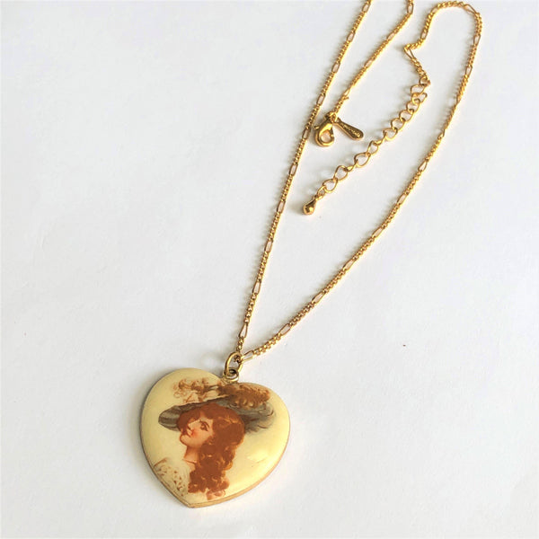 Georgian Lady Portrait Pendant-Vintage Online-Vintage Online