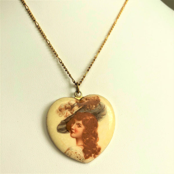 Georgian Lady Portrait Pendant-Vintage Online-Vintage Online