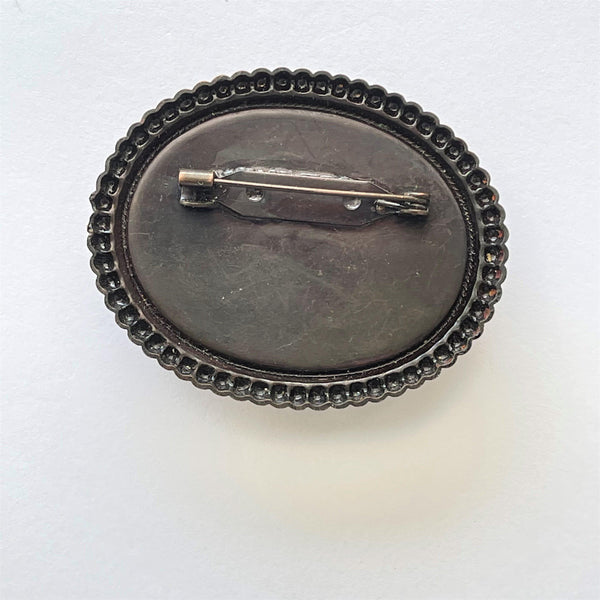 Hand Crafted Scene Under Perspex Vintage Brooch-Vintage Online-Vintage Online