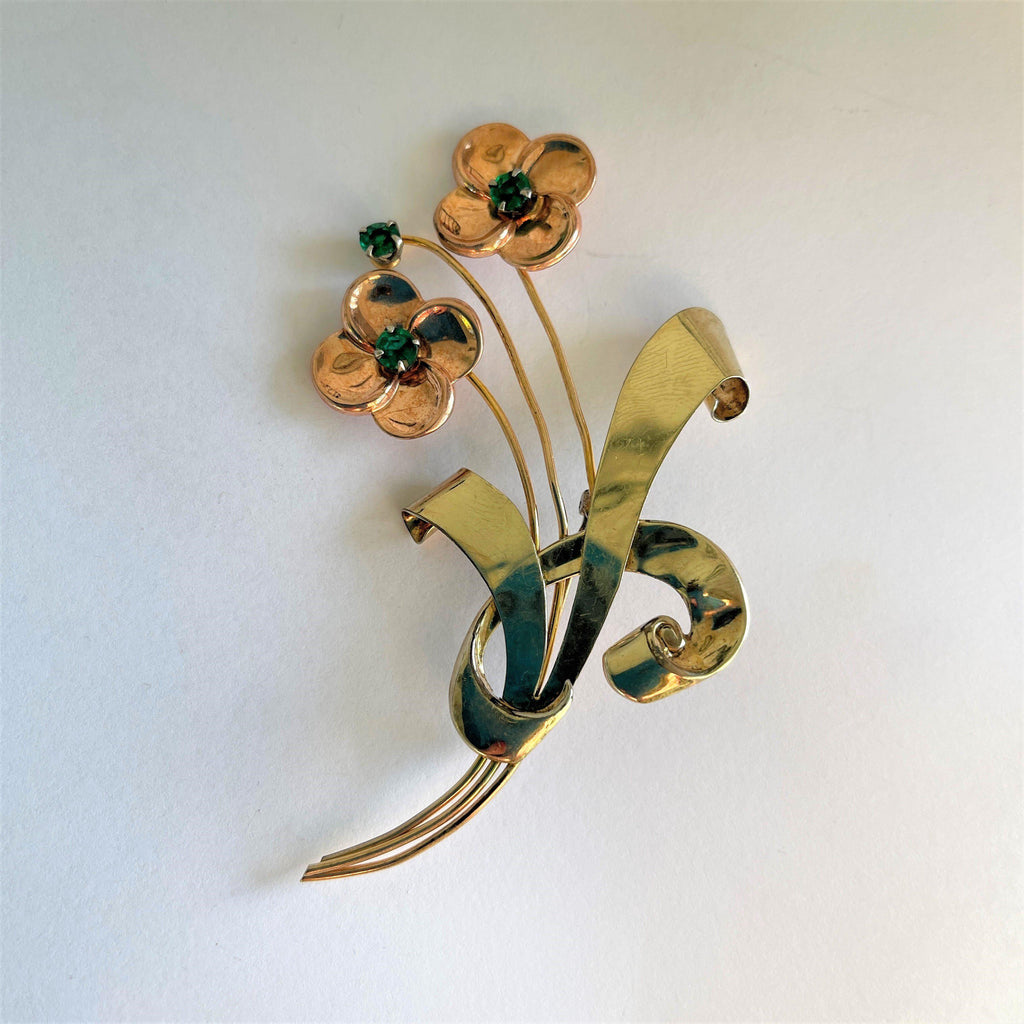 Harry Iskin USA 1940 s Gold Filled Brooch Vintage Online
