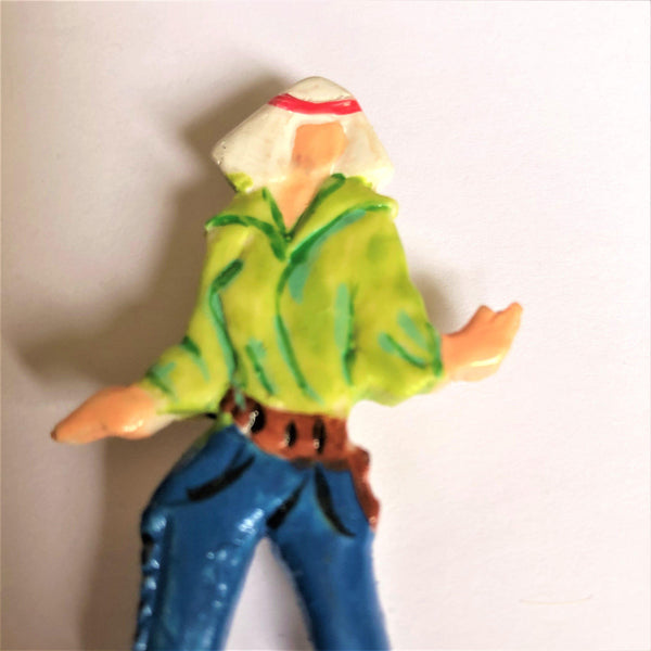 Hippy Figural Acrylic Brooch-Vintageonline-Vintage Online