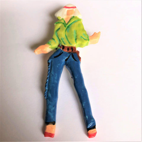 Hippy Figural Acrylic Brooch Vintageonline