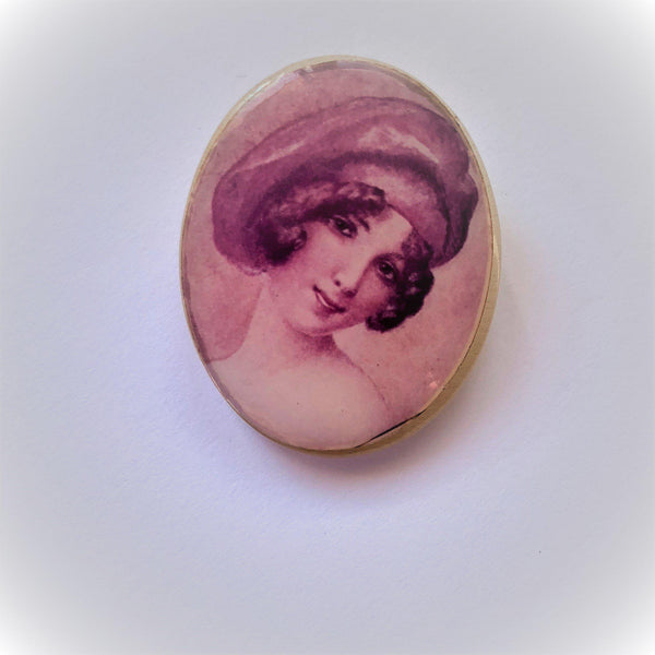Lady Head 1920's Look Vintage Brooch  Vintageonline