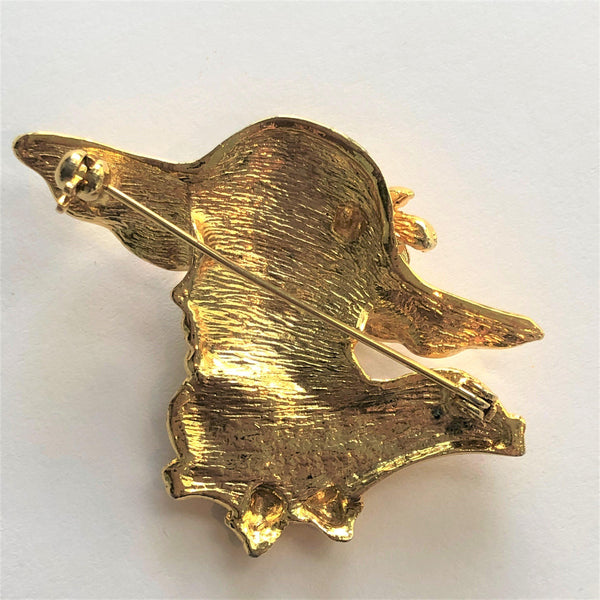 Lady Head Gold tone Brooch-Vintageonline-Vintage Online