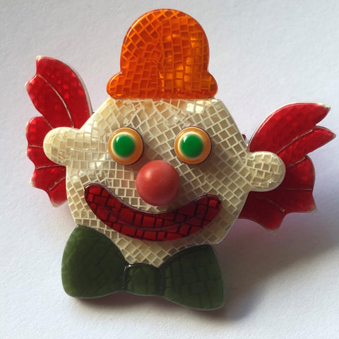 Lea Stein Authentic Signed Clown Brooch Vintageonline