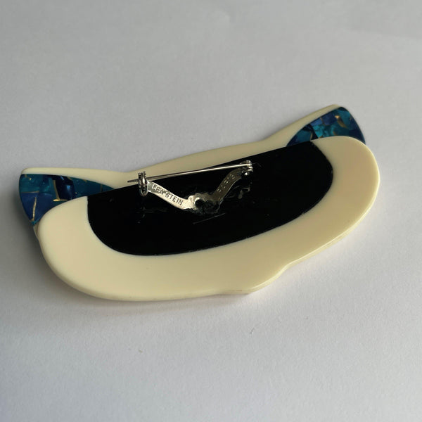Lea Stein Romeo Cat Brooch-Lea Stein-Vintage Online