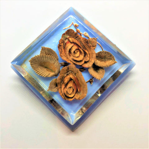 Lucite Vintage Floral Brooch Vintageonline