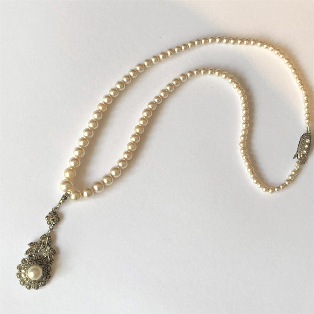 Gold deals marcasite necklace