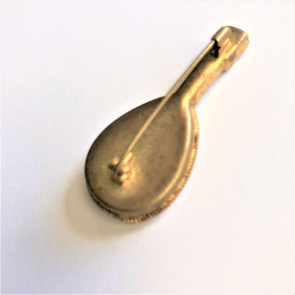 Micro Mosaic Italian Vintage Musical Instrument Brooch-Vintageonline-Vintage Online
