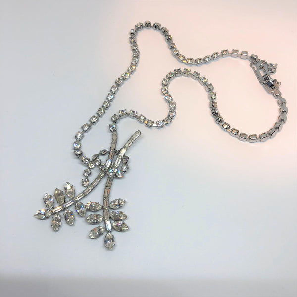 Mid Century Diamante Necklace-Vintageonline-Vintage Online