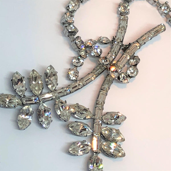 Mid Century Diamante Necklace-Vintageonline-Vintage Online
