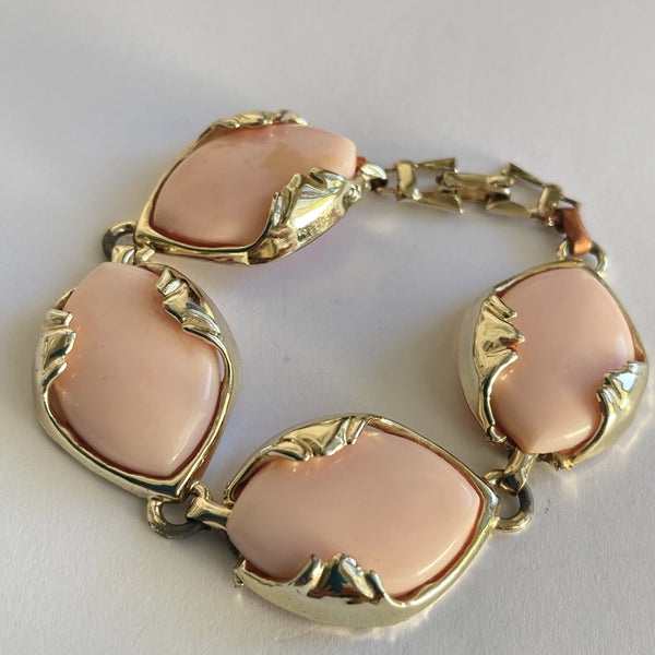 Mid Century Necklace, Brooch, Earrings Set-vintageonline-Vintage Online
