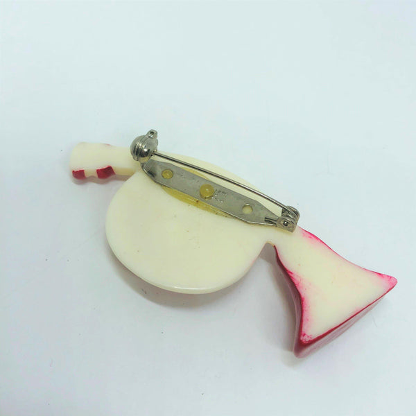Mid Century Vintage French Horn Brooch-Vintageonline-Vintage Online