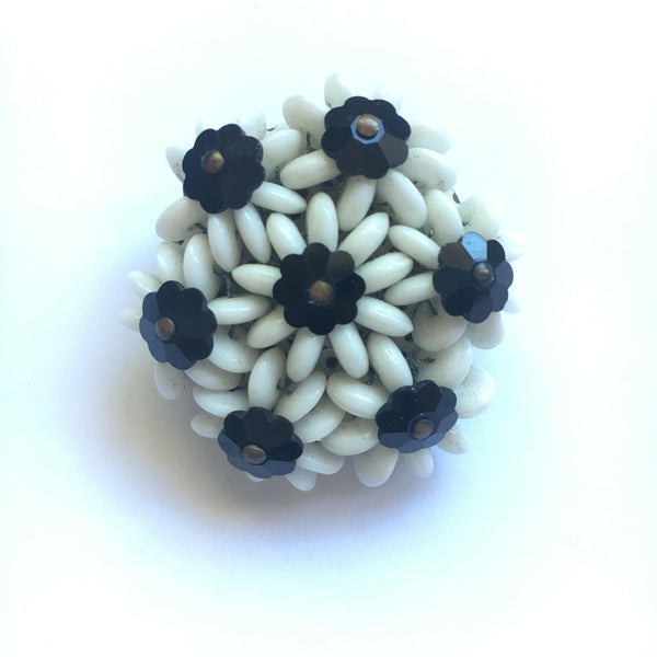 Milkglass Bead Vintage 50's Brooch  Vintage Online