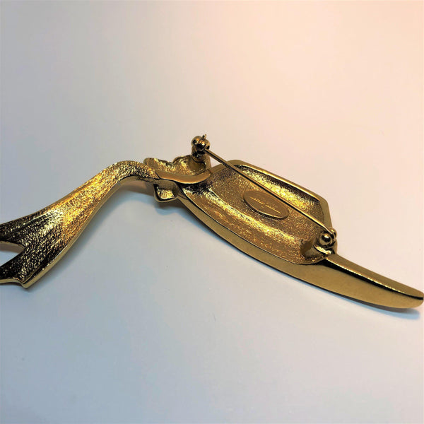 Moritz Hat With Ribbons Diamante Brooch-Vintage Online-Vintage Online