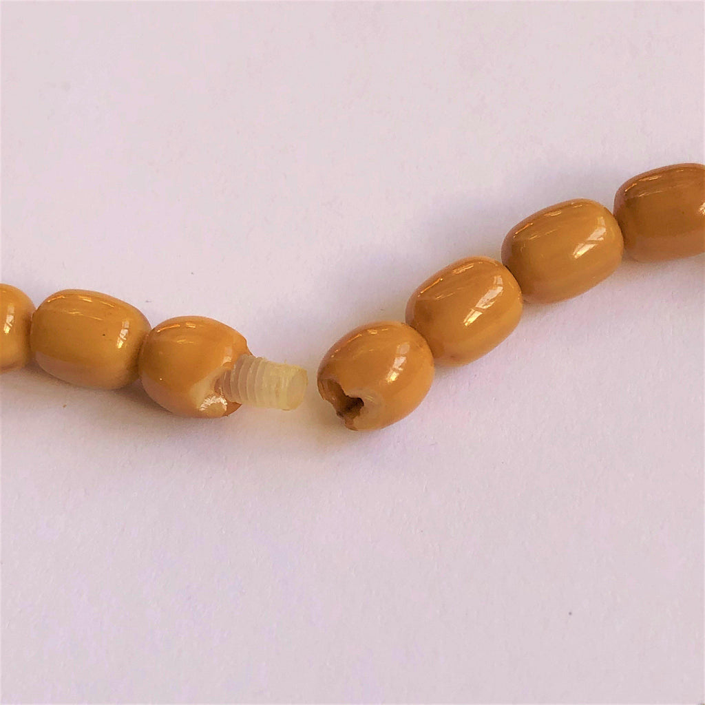 Mustard Swirls Vintage Bakelite Necklace